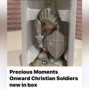 Precious Moments Knight Figurine - Gray and White